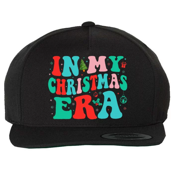 In My Christmas Era Cute Groovy Christmas Holiday Xmas Wool Snapback Cap