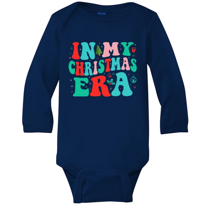 In My Christmas Era Cute Groovy Christmas Holiday Xmas Baby Long Sleeve Bodysuit