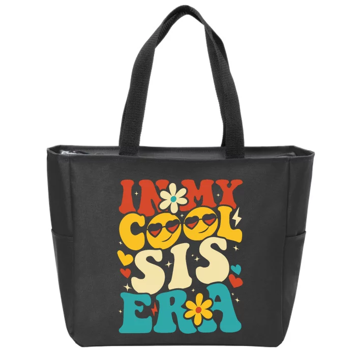 In My Cool Sis Era Baby Announcement For Sister Teens Zip Tote Bag