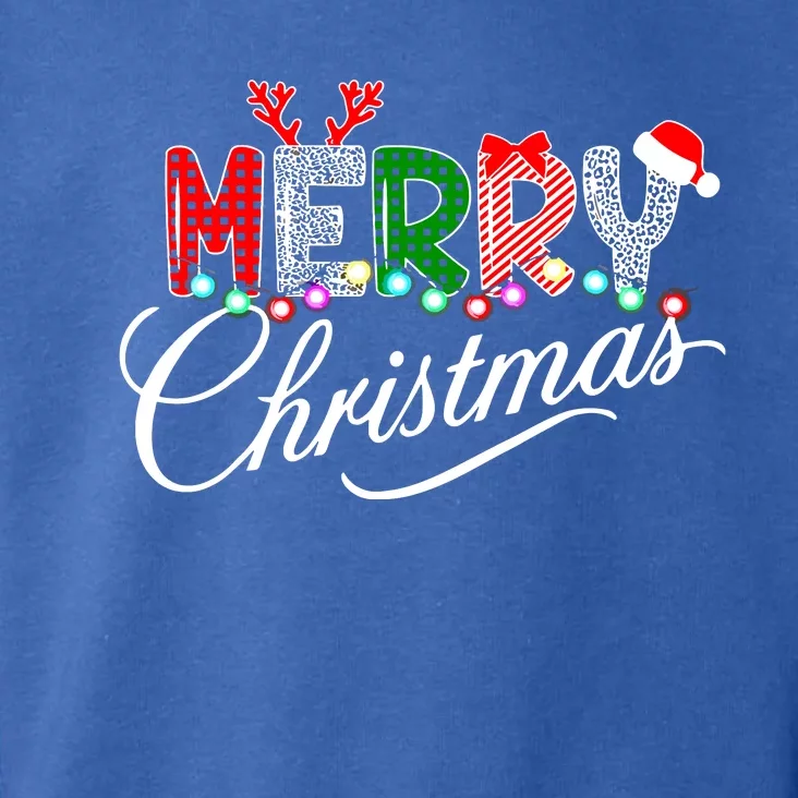 Ideas Merry Christmas | Plaid Graphic Christmas Letter Toddler Hoodie