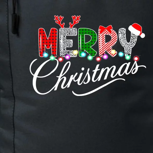 Ideas Merry Christmas | Plaid Graphic Christmas Letter Daily Commute Backpack