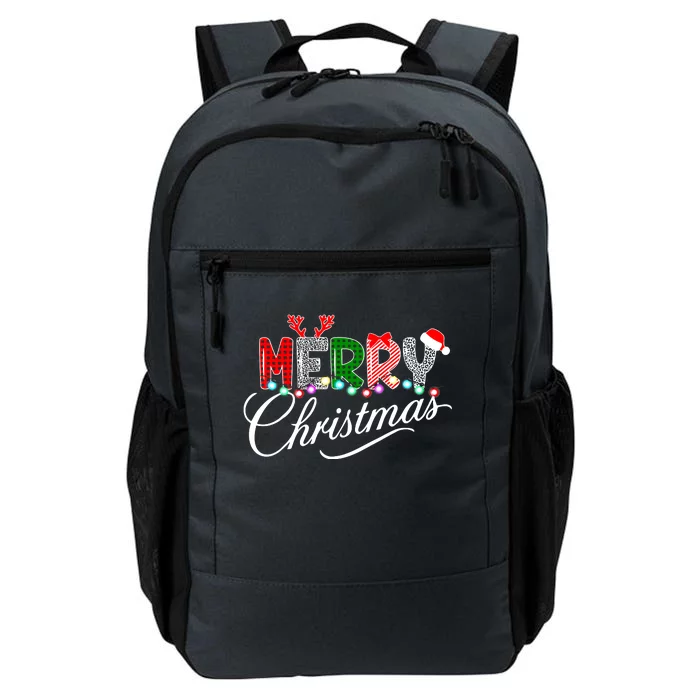 Ideas Merry Christmas | Plaid Graphic Christmas Letter Daily Commute Backpack