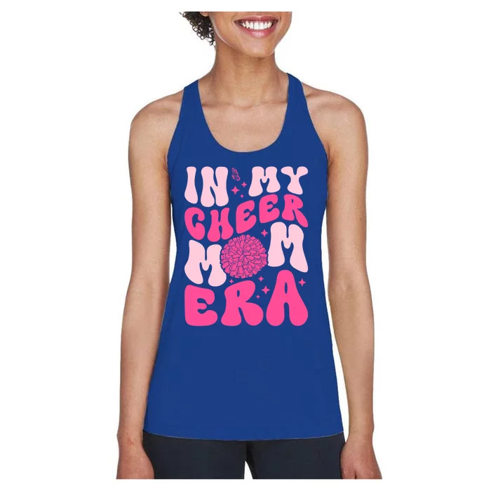 In My Cheer Mom Era Cheerleading Cheerleader Mom Funny Gift Women's Racerback Tank