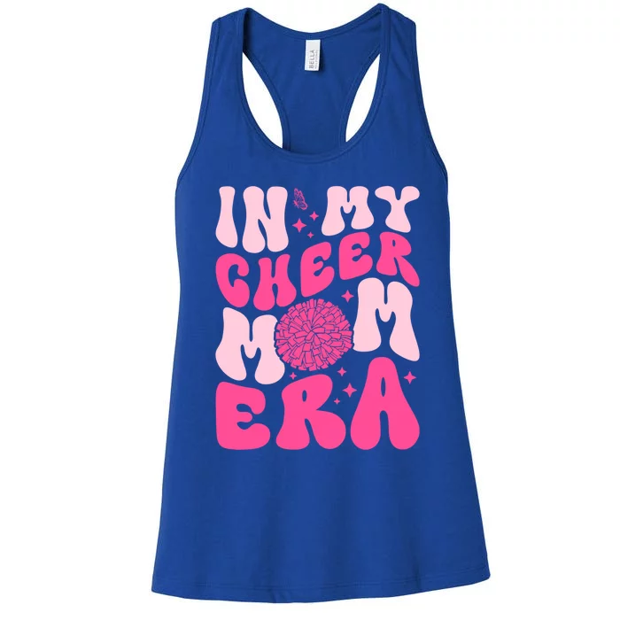 In My Cheer Mom Era Cheerleading Cheerleader Mom Funny Gift Women's Racerback Tank