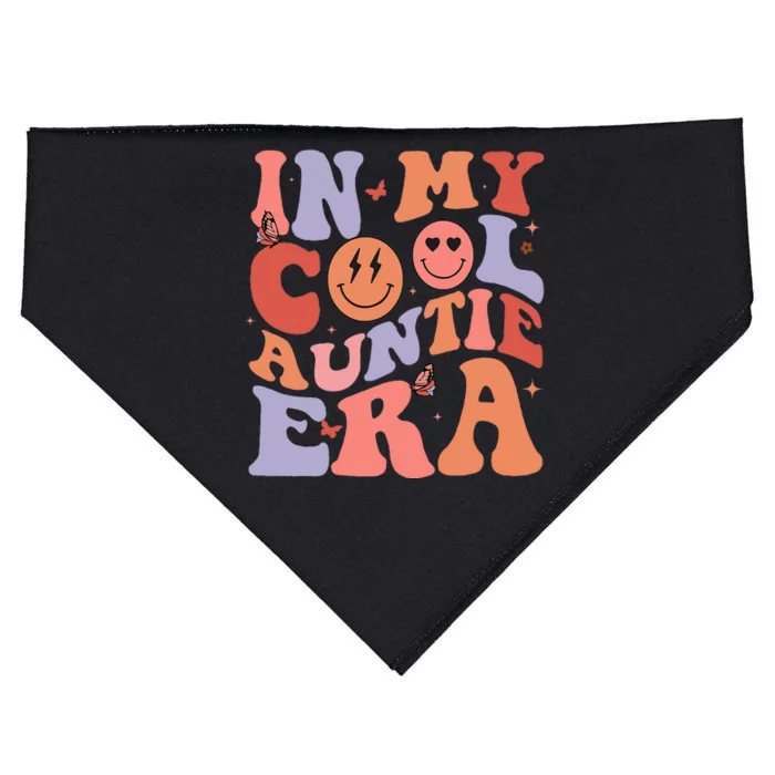 In My Cool Auntie Era Cool Mom Cool Aunts Club Retro Groovy USA-Made Doggie Bandana