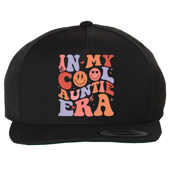 In My Cool Auntie Era Cool Mom Cool Aunts Club Retro Groovy Wool Snapback Cap