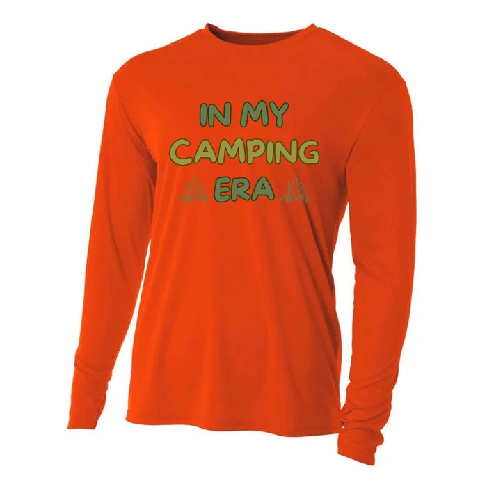 In My Camping Era Retro Camping Lover Funny Outdoor Nature Cute Gift Cooling Performance Long Sleeve Crew