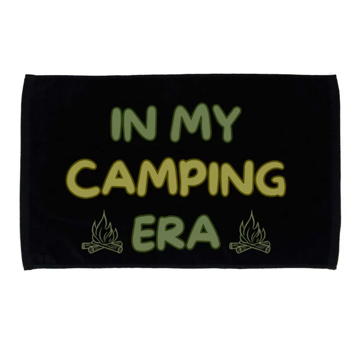 In My Camping Era Retro Camping Lover Funny Outdoor Nature Cute Gift Microfiber Hand Towel