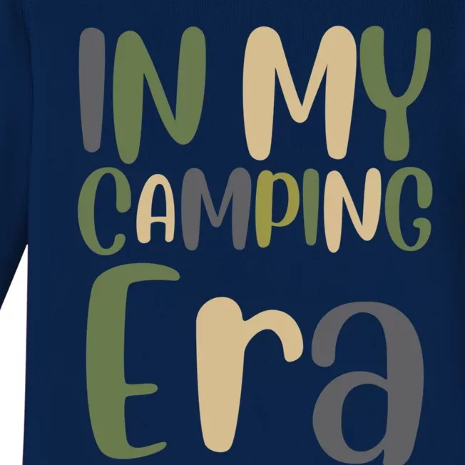 In My Camping Era Retro Camping Lover Funny Outdoor Nature Meaningful Gift Baby Long Sleeve Bodysuit