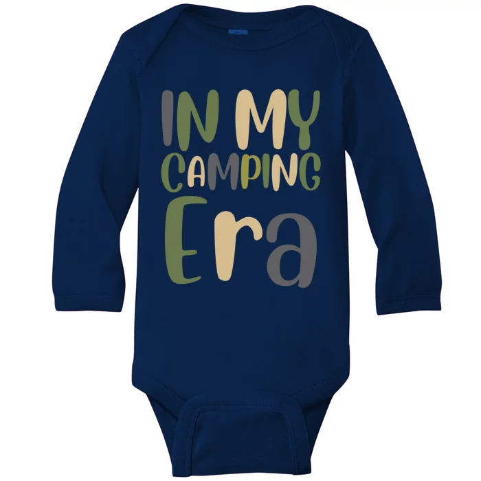 In My Camping Era Retro Camping Lover Funny Outdoor Nature Meaningful Gift Baby Long Sleeve Bodysuit