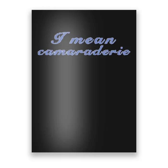 I Mean Camaraderie Poster