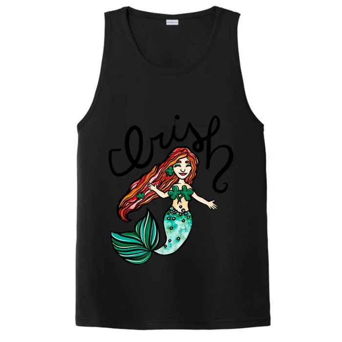 Irish Mermaid Cute St Patrick's Day Gift Performance Tank