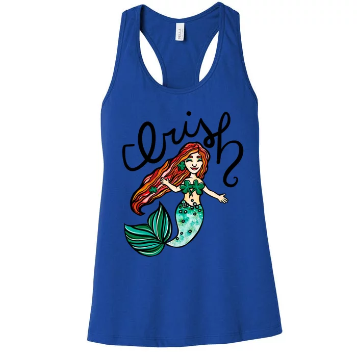 Irish Mermaid Cute St Patrick's Day Gift Women's Racerback Tank