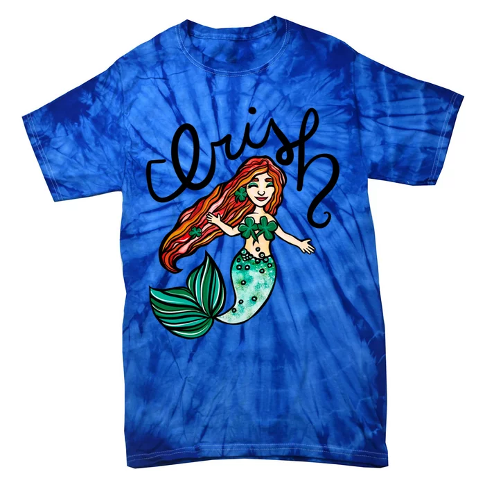 Irish Mermaid Cute St Patrick's Day Gift Tie-Dye T-Shirt