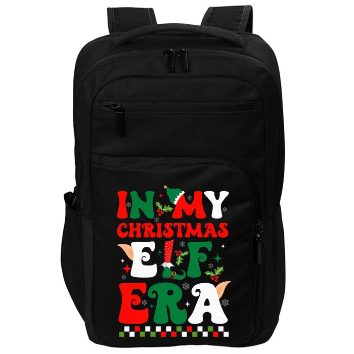 In My Christmas Elf Era Xmas Groovy Santa Squad Holiday Impact Tech Backpack