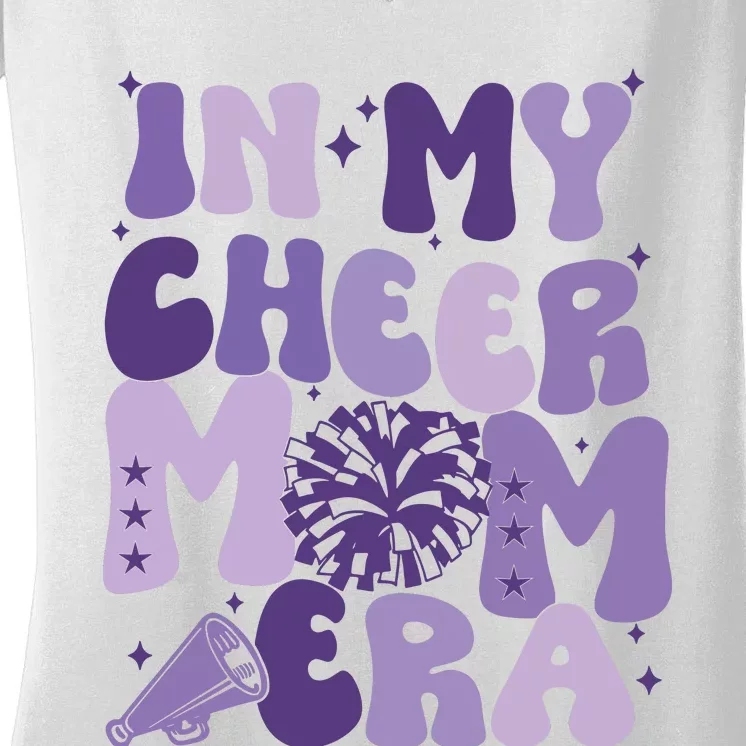 In My Cheer Mom Era Cheerleader Women's V-Neck T-Shirt