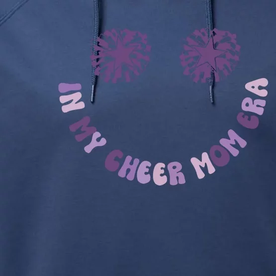 In My Cheer Mom Era Cheerleader Smiley Performance Fleece Hoodie