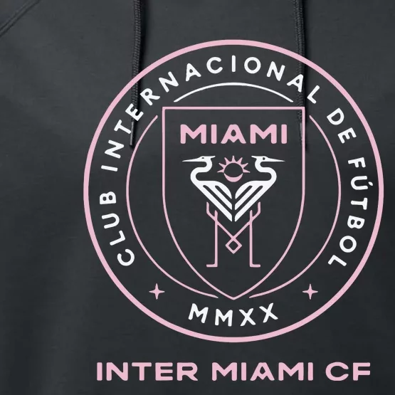 Inter Miami Cf Primary Logo Performance Fleece Hoodie