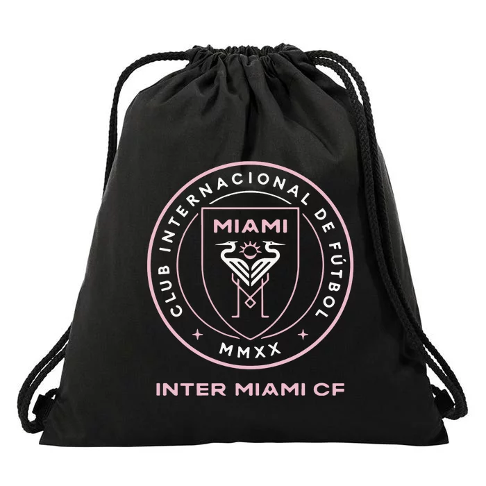 Inter Miami Cf Primary Logo Drawstring Bag