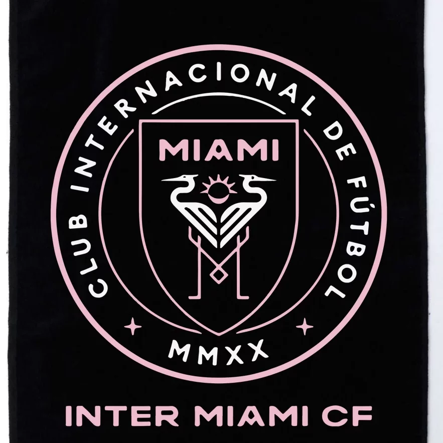 Inter Miami Cf Primary Logo Platinum Collection Golf Towel