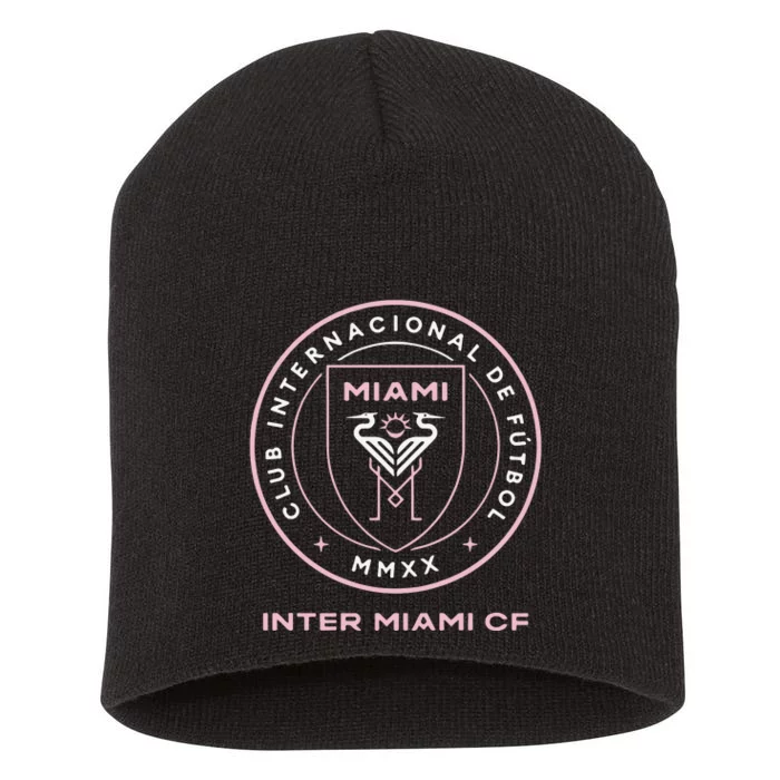 Inter Miami Cf Primary Logo Short Acrylic Beanie