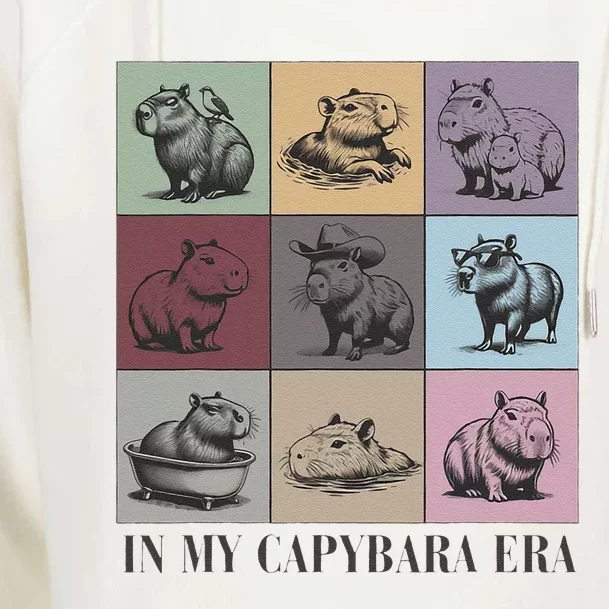 In My Capybara Era Capybara Lover Gift Womens Funnel Neck Pullover Hood