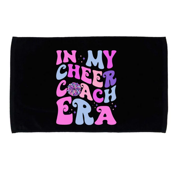 In My Cheer Coach Era Funny Groovy Cheerleading Football Microfiber Hand Towel