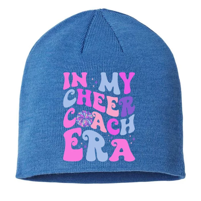 In My Cheer Coach Era Funny Groovy Cheerleading Football 8 1/2in Sustainable Knit Beanie