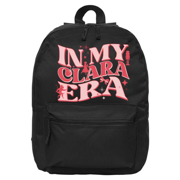 In My Clara Era Nutcracker Ballet Sugar Plum Fairy Groovy 16 in Basic Backpack