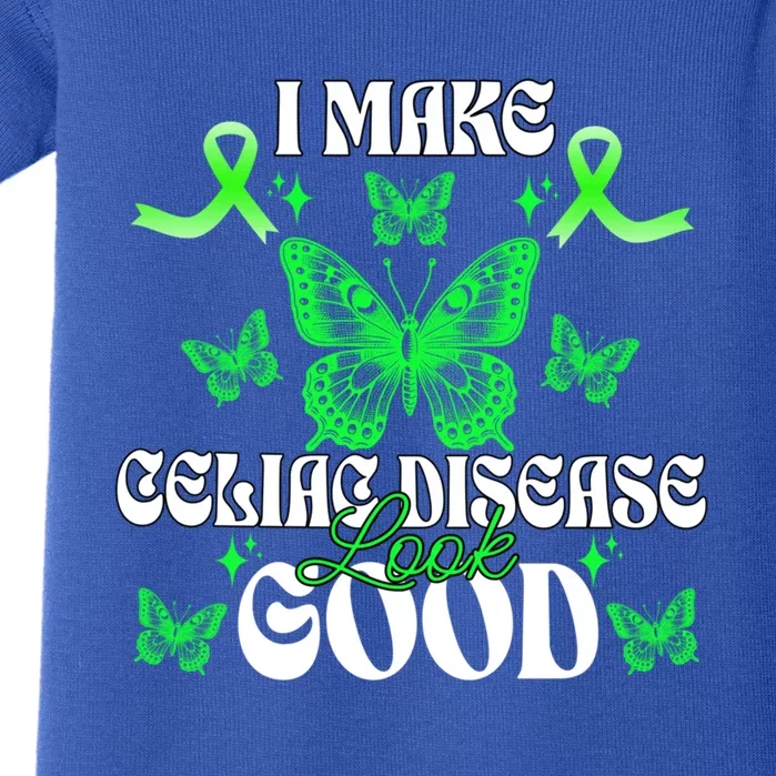 I Make Celiac Disease Look Good Green Ribbon Warrior Fighter Gift Baby Bodysuit