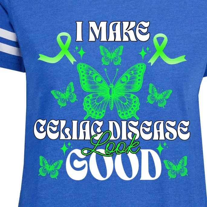 I Make Celiac Disease Look Good Green Ribbon Warrior Fighter Gift Enza Ladies Jersey Football T-Shirt