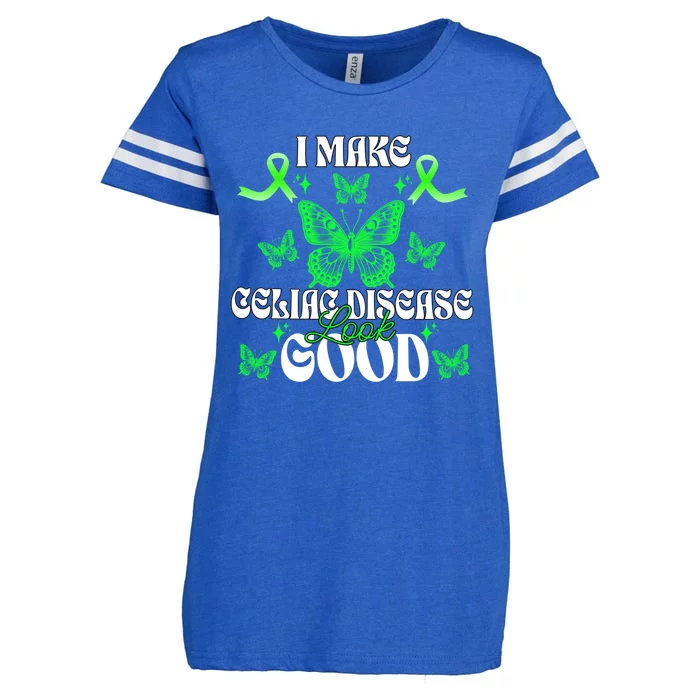 I Make Celiac Disease Look Good Green Ribbon Warrior Fighter Gift Enza Ladies Jersey Football T-Shirt