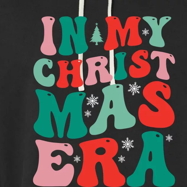 In My Christmas Era Groovy Xmas Garment-Dyed Fleece Hoodie