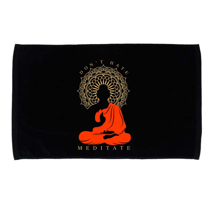 I Meditate Cute Gift Microfiber Hand Towel