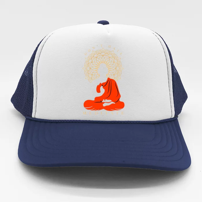 I Meditate Cute Gift Trucker Hat