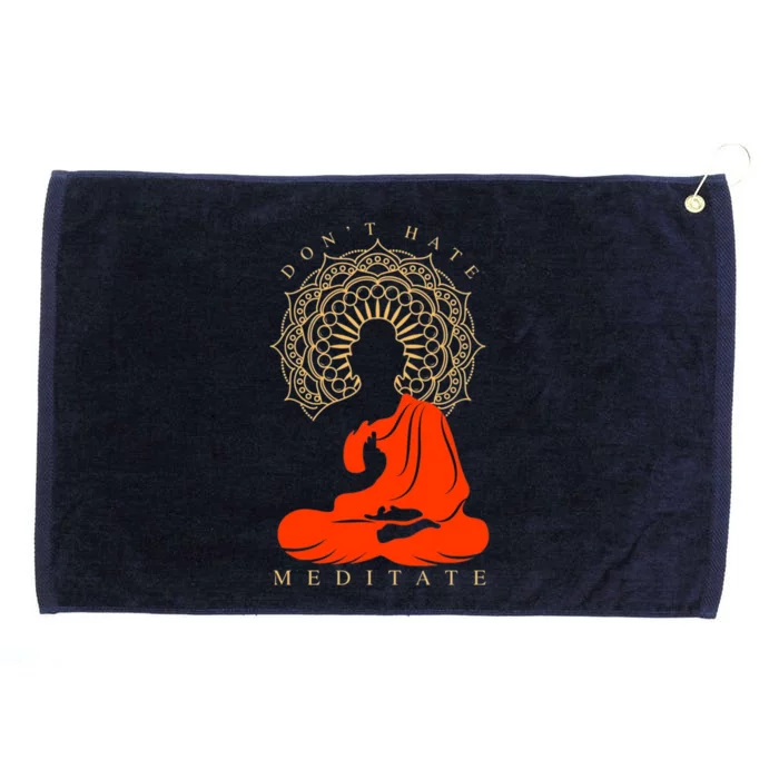 I Meditate Cute Gift Grommeted Golf Towel