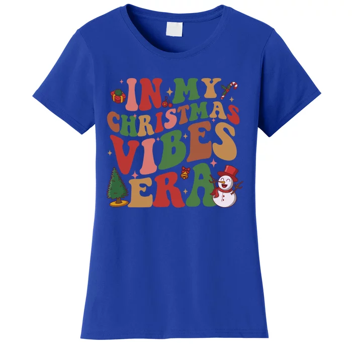 In My Christmas Vibes Era Groovy Christmas Matching Family Cool Gift Women's T-Shirt