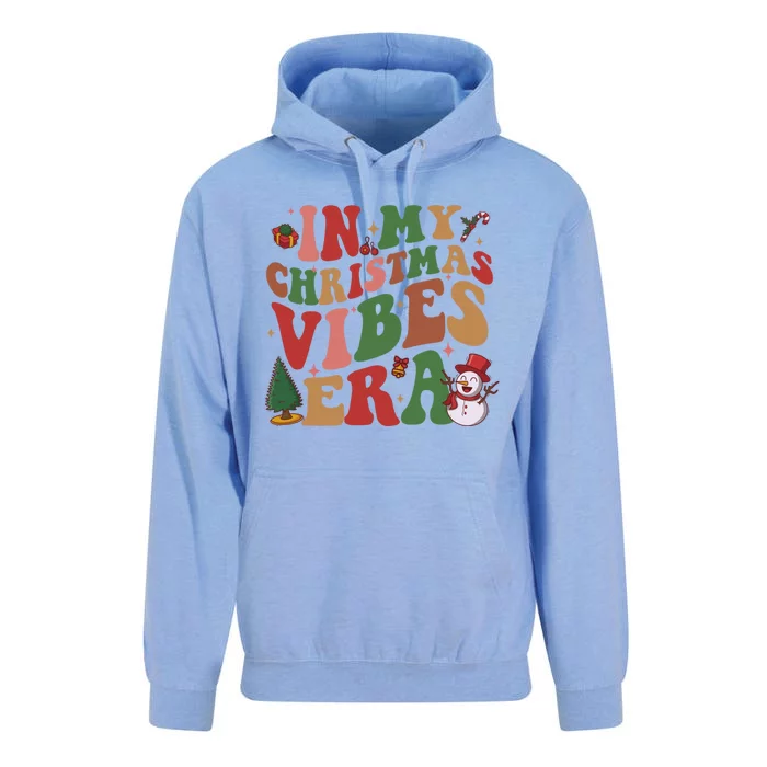 In My Christmas Vibes Era Groovy Christmas Matching Family Cool Gift Unisex Surf Hoodie