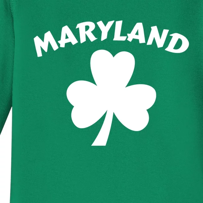 Irish Maryland Clover Baby Long Sleeve Bodysuit