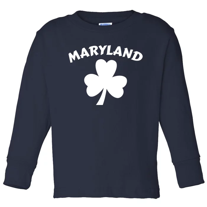 Irish Maryland Clover Toddler Long Sleeve Shirt