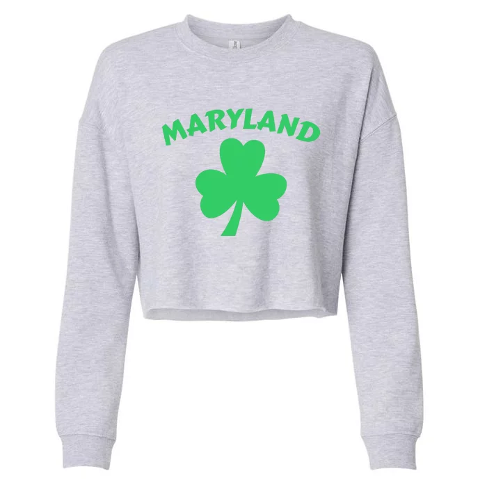 Irish Maryland Clover Cropped Pullover Crew