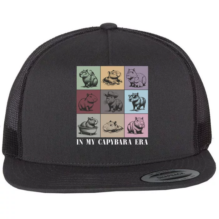 In My Capybara Era Awesome Capybara Flat Bill Trucker Hat