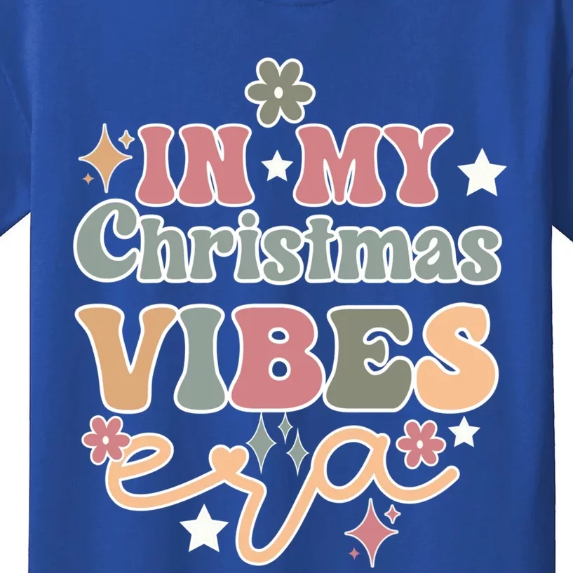 In My Christmas Vibes Era Retro Groovy Christmas Gift Kids T-Shirt