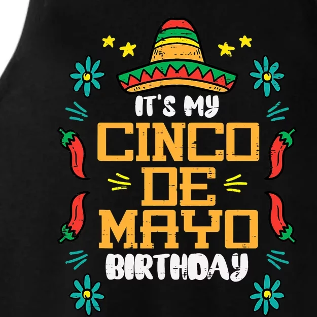 It's My Cinco De Mayo Birthday Mexican Party Ladies Tri-Blend Wicking Tank