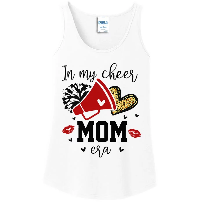 In My Cheer Mom Era Cheerleading Football Mom Life Ladies Essential Tank