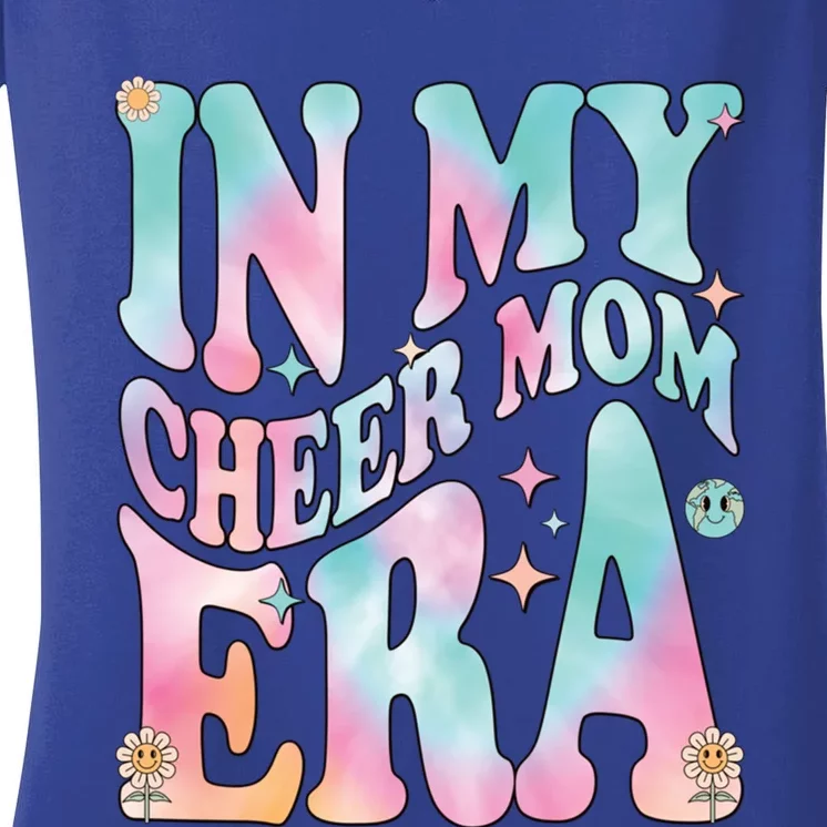 In My Cheer Mom Era Groovy Retro In My Cheer Mom Era Gift Women's V-Neck T-Shirt