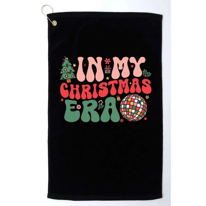 In My Christmas Era Groovy Retro Platinum Collection Golf Towel