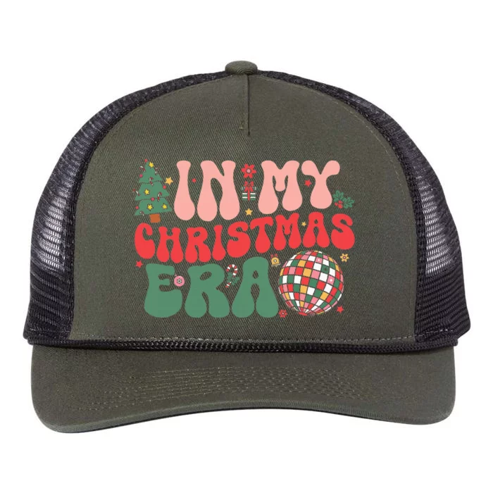 In My Christmas Era Groovy Retro Retro Rope Trucker Hat Cap