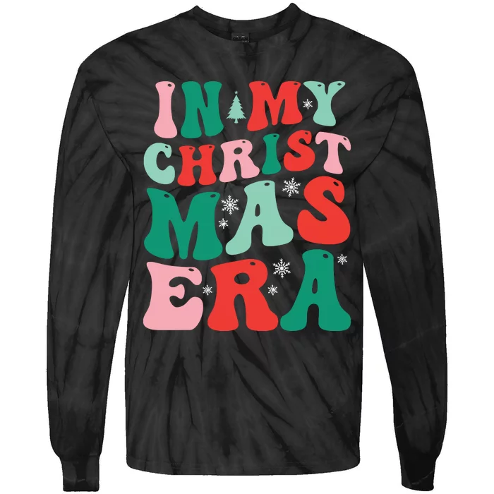 In My Christmas Era Groovy Xmas Tie-Dye Long Sleeve Shirt