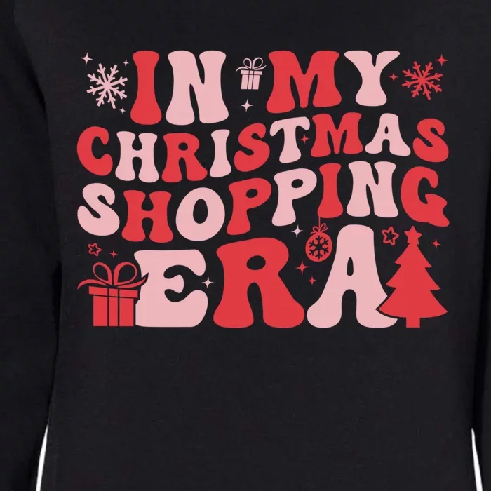 In My Christmas Shopping Era Retro Merry Christmas Holiday Gift Womens California Wash Sweatshirt